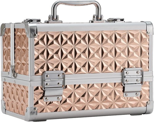 Portable makeup train case - train,